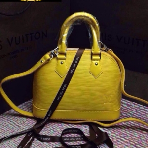 Bolsa Amarela de couro Louis Vuitton