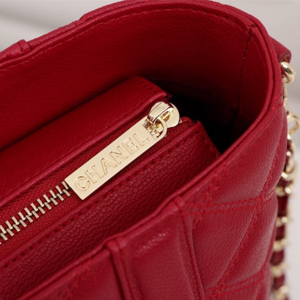 Bolsa couro vermelha Chanel ( Pronta Entrega ) - Imagem 7