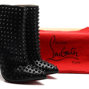 Bota Cano Baixo Couro Christian Louboutin