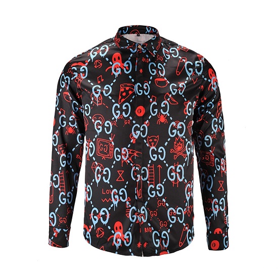 camisa manga longa gucci