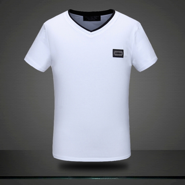 Camiseta Branca Gola V Philipp Plein