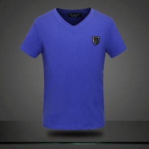 Camiseta Gola V Azul Philipp Plein
