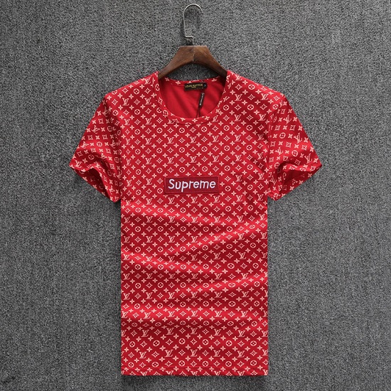Camisa louis online vuitton x supreme