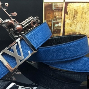 Cinto Azul Couro Louis Vuitton