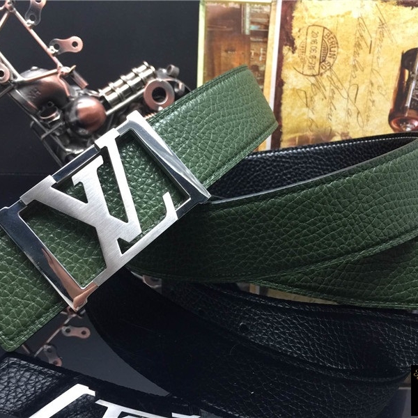 Cinto Couro Verde Louis Vuitton - Imagem 3