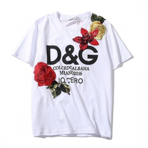 Dolce&Gabbana Camiseta Floral com Logo