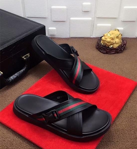 Gucci sandália chinelo couro Gucci - Imagem 3