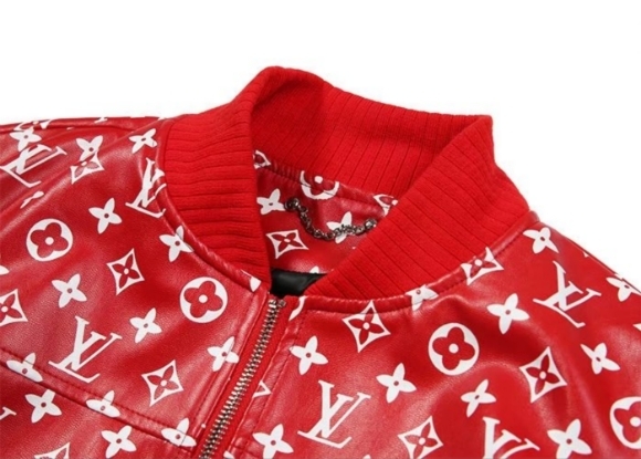 Jaqueta Monograma Couro Louis Vuitton x Supreme - Grandes Grifes