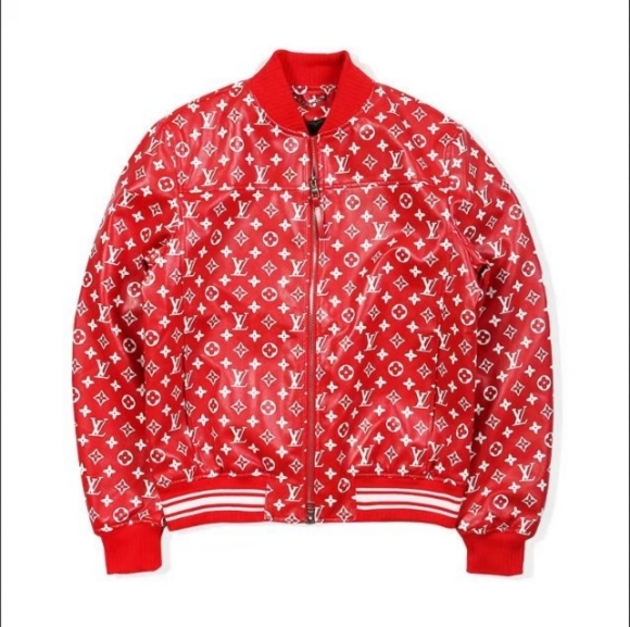 Jaqueta Monograma Couro Louis Vuitton x Supreme - Grandes Grifes