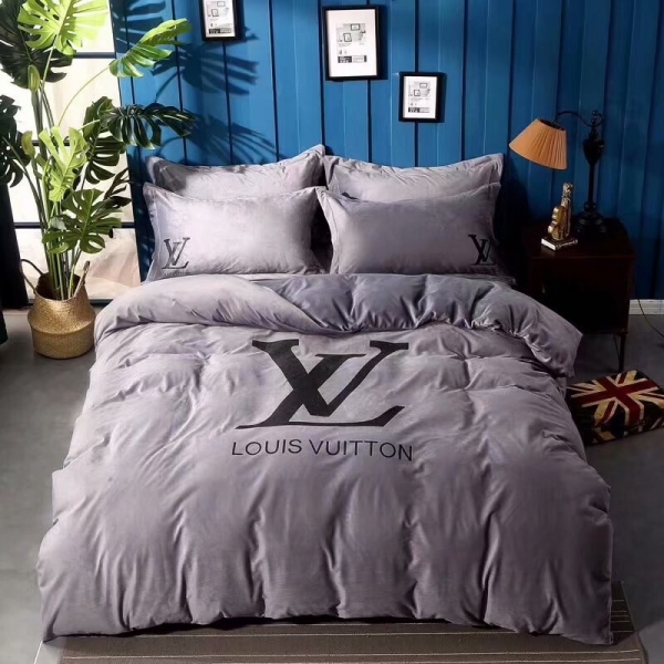 Kit Coordenado Jogo de Cama 4 Pçs. Casal King Size Louis Vuitton