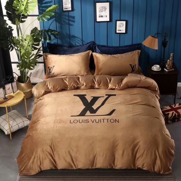 Kit Coordenado Jogo de Cama 4 Pçs. Casal King Size Louis Vuitton