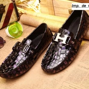 Mocassim Masculino de Couro Hermes