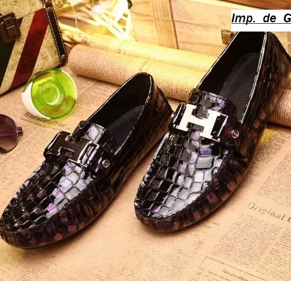 Mocassim Masculino de Couro  Hermes