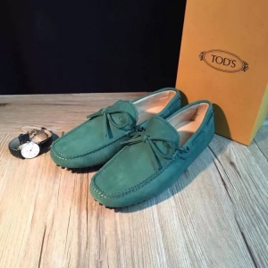 Mocassim Verde de Couro Tod's