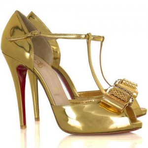 Sandália Dourada Christian Louboutin