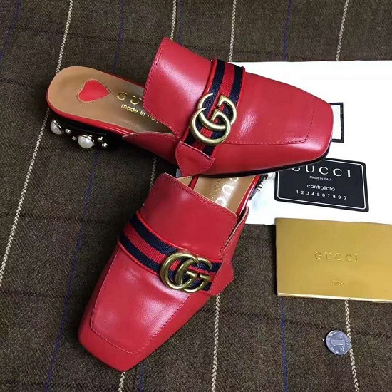 Sandália Mule chinelo slipper couro Gucci