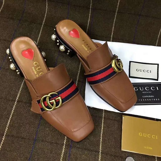 Sandália Mule chinelo slipper couro Gucci - Imagem 5