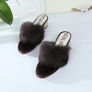 Sandália Slipper de couro 'Princetown Gucci