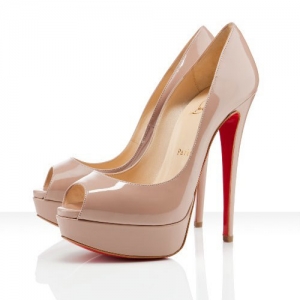 Sapato Christian Louboutin Lady Peep meia pata 15cm.