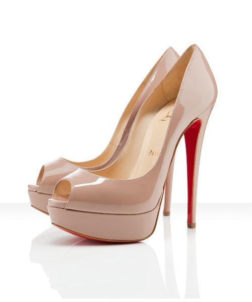 Sapato Christian Louboutin Lady Peep meia pata 15cm. - Imagem 5