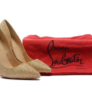 Sapato Salto Alto Dourado Christian Louboutin