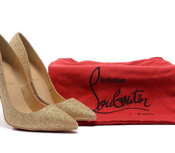 Sapato Salto Alto Dourado Christian Louboutin