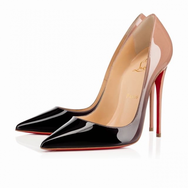 Sapato Salto 12cm. So Kate Preto/Nude Christian Louboutin