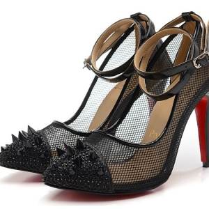 Sapato Salto Alto Preto Couro Christian Louboutin