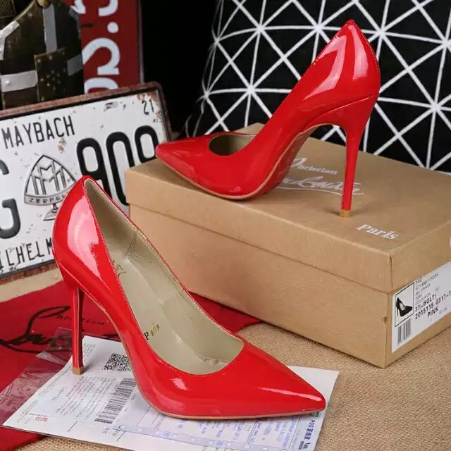 Sapato Salto Alto Vermelho Christian Louboutin 10cm. - Imagem 4