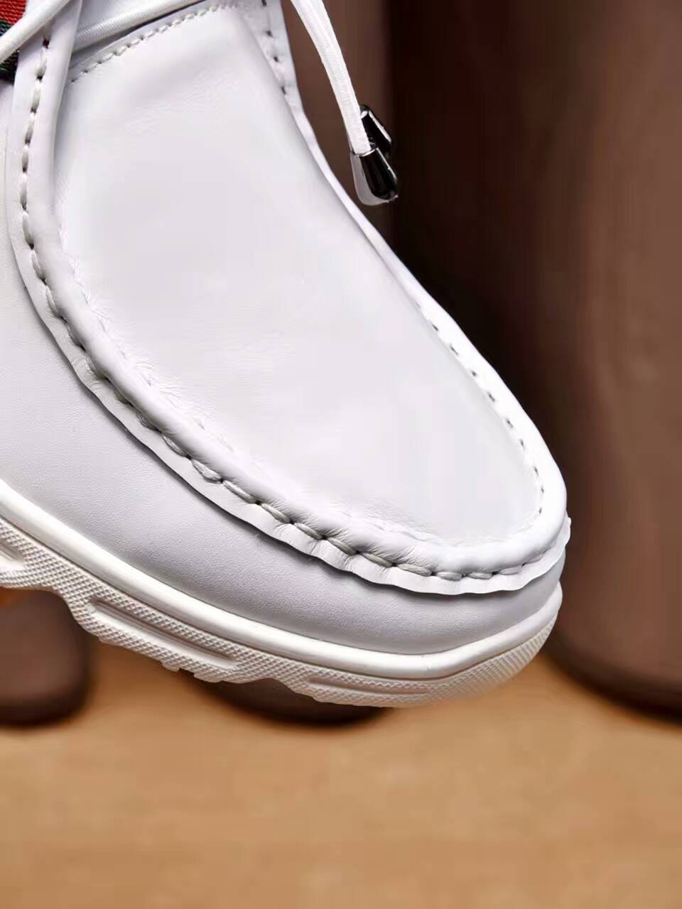 Sapatênis masc. de couro Gucci - Imagem 2