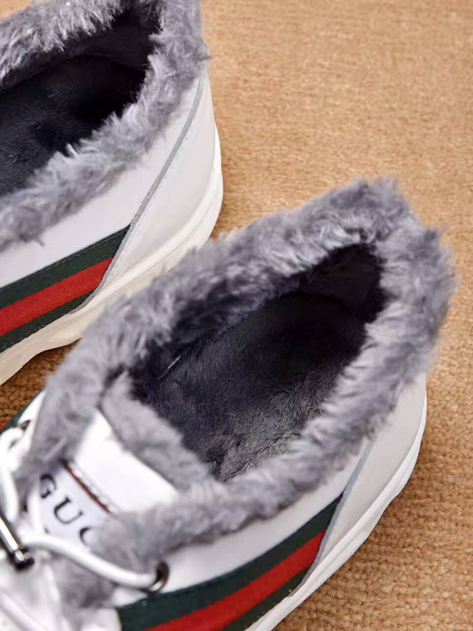 Sapatênis masc. de couro Gucci - Imagem 3