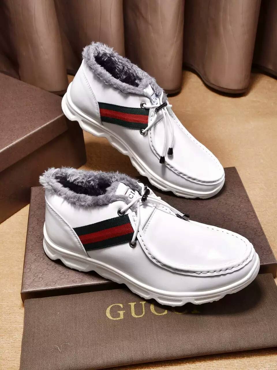 Sapatênis masc. de couro Gucci