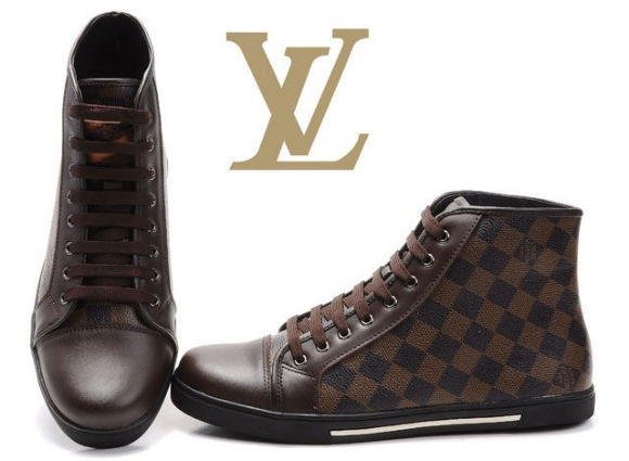 Tênis Cano Alto Couro Louis Vuitton - Grandes Grifes