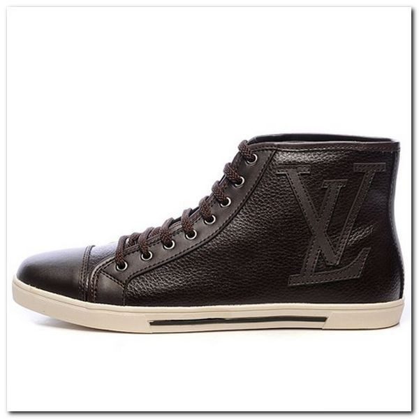 Tênis Cano Alto Couro Louis Vuitton - Grandes Grifes