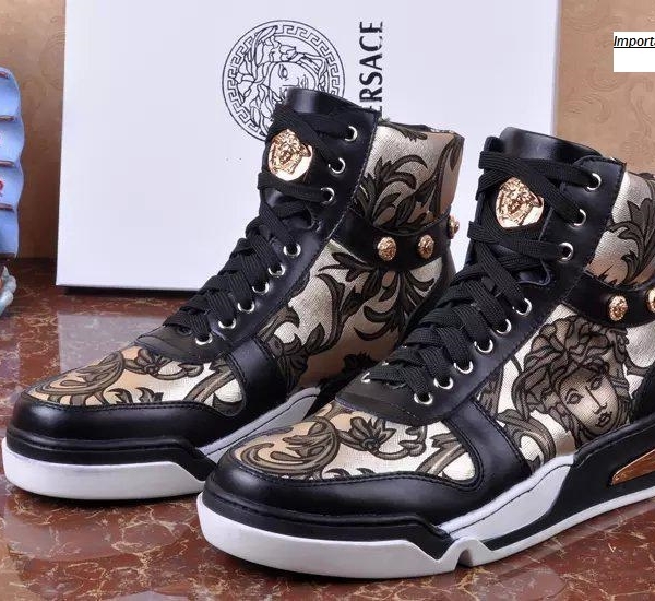 Tênis Couro Cano Alto Versace - Grandes Grifes