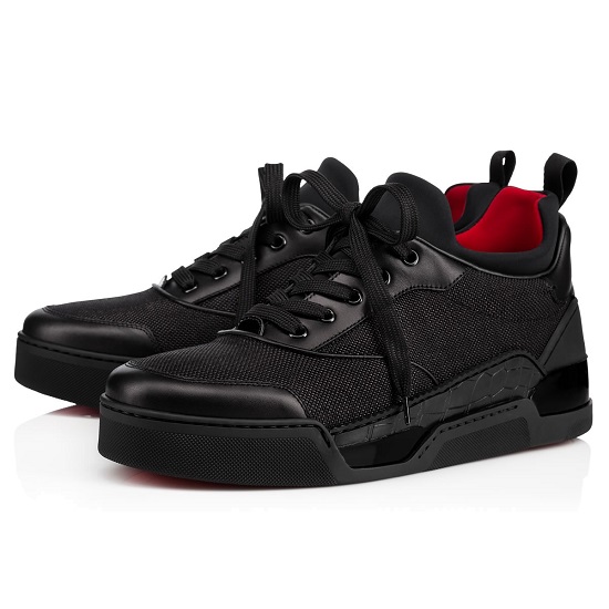 Compre CHRISTIAN LOUBOUTIN Cl Novo Designer De Tênis Preto Low Cut Spikes  Flats Sapatos Famosos Fundo Vermelho Para Homens E Mulheres Sapatilhas De  Couro Partido Sapatos De Grife De Moda Barato 