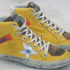 Tênis Cano Alto Amarelo Golden Goose Deluxe Brand