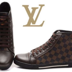 Tênis Cano Alto Couro Louis Vuitton