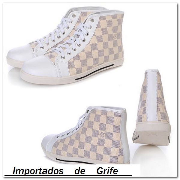 Tênis Cano Alto Couro Louis Vuitton - Imagem 3
