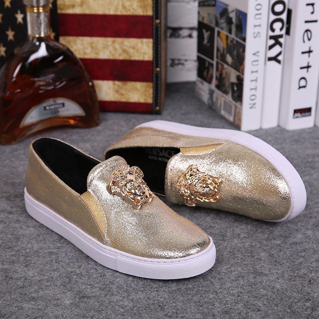 Tênis Dourado Couro Versace - Imagem 3