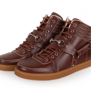 Tênis Masculino de Couro Gucci