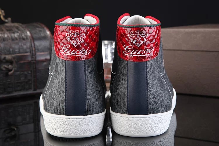 Tênis cano alto de couro Gucci - Imagem 3