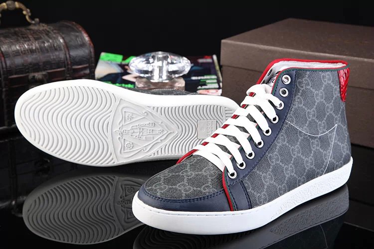 Tênis cano alto de couro Gucci - Imagem 4