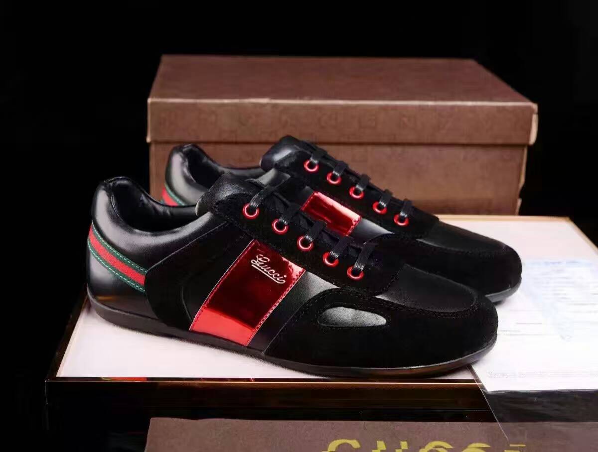 Tênis casual couro Gucci