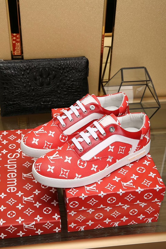Tenis couro Louis Vuitton x Supreme Grandes Grifes
