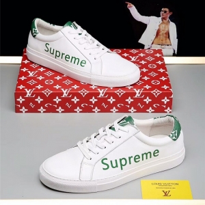 Tênis couro Louis Vuitton x Supreme