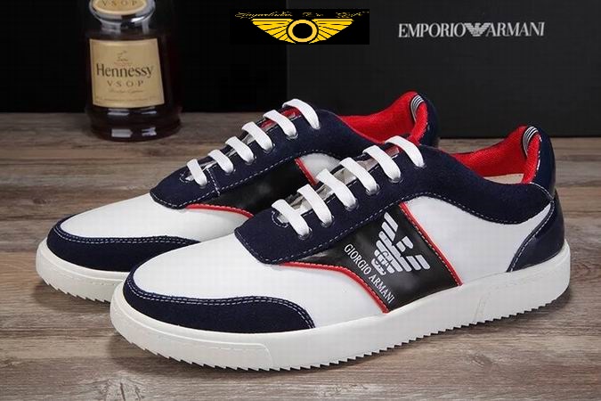 Tênis de Couro Giorgio Armani