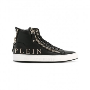 Tênis de couro com ziper lateral Philipp Plein