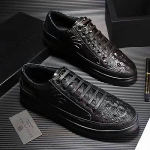 Tênis preto de couro Philipp Plein