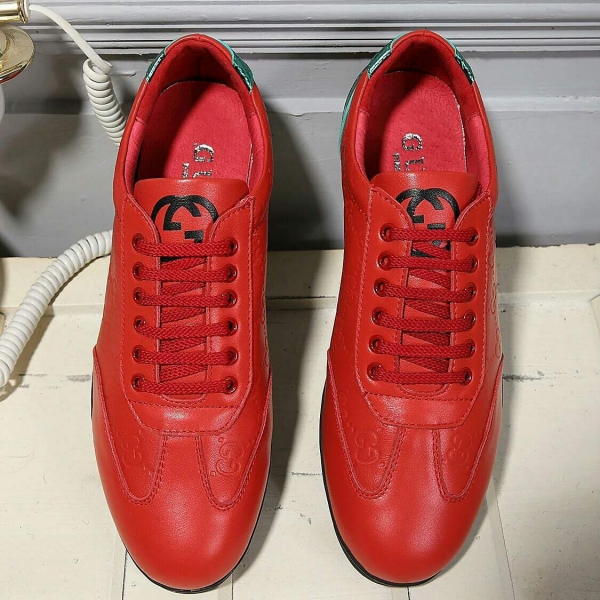 Tênis vermelho couro Gucci - Imagem 2